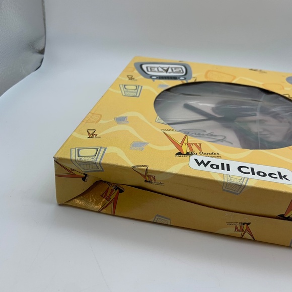 Vintage Vandor Elvis Presley Retro Black/White 8" Wall Clock Open Box NEW! - Picture 15 of 16